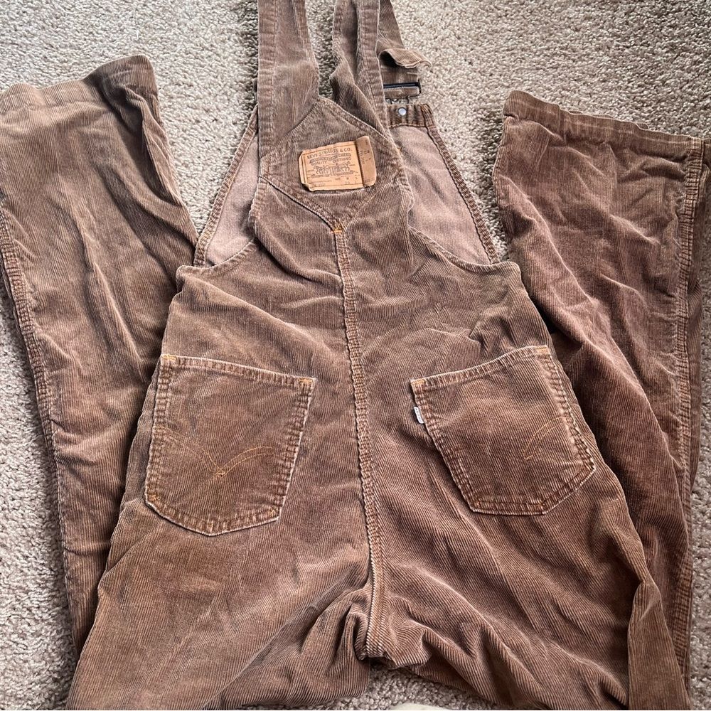VTG 70’s Corduroy Flared Women’s LEVIS Bib Overalls 29W *SOLD* - Picture 4 of 16